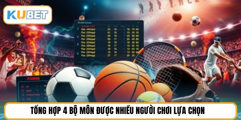 Tổng hợp 4 bộ môn được nhiều người chơi lựa chọn